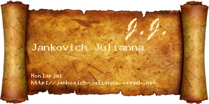 Jankovich Julianna névjegykártya