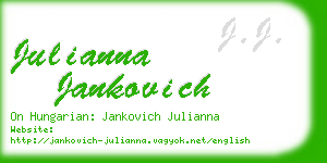 julianna jankovich business card